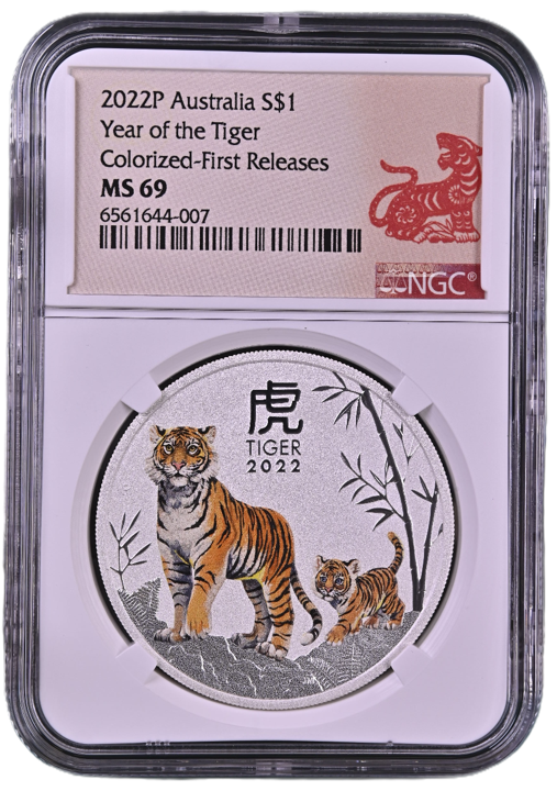 2022-P Australia Lunar Series III Year of the Tiger $1 1 oz Silver Coin BU