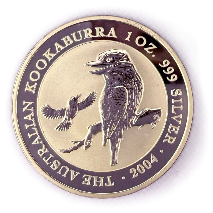 2004 Australia Kookaburra Moneda de Plata de 1 oz .999 Fina BU