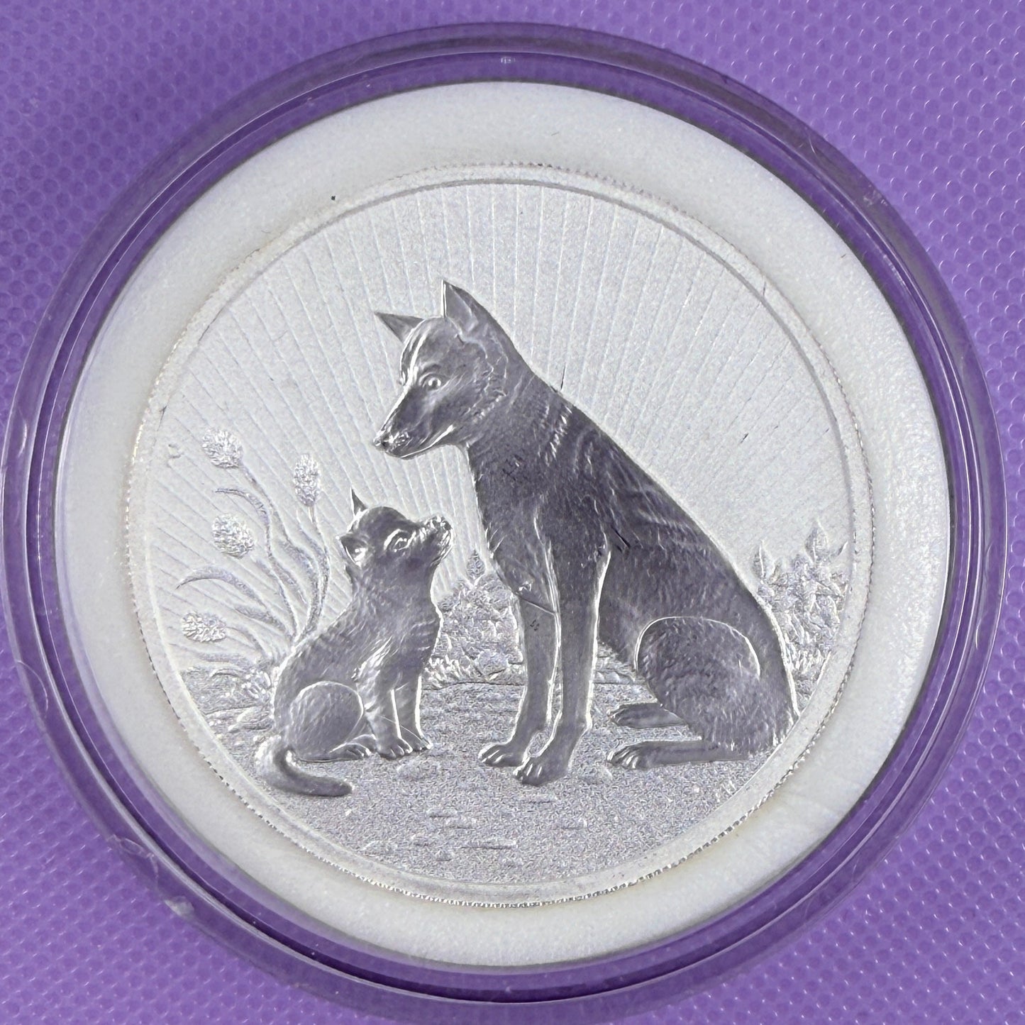2022 Australia Mother & Baby Dingo 2 oz Silver BU