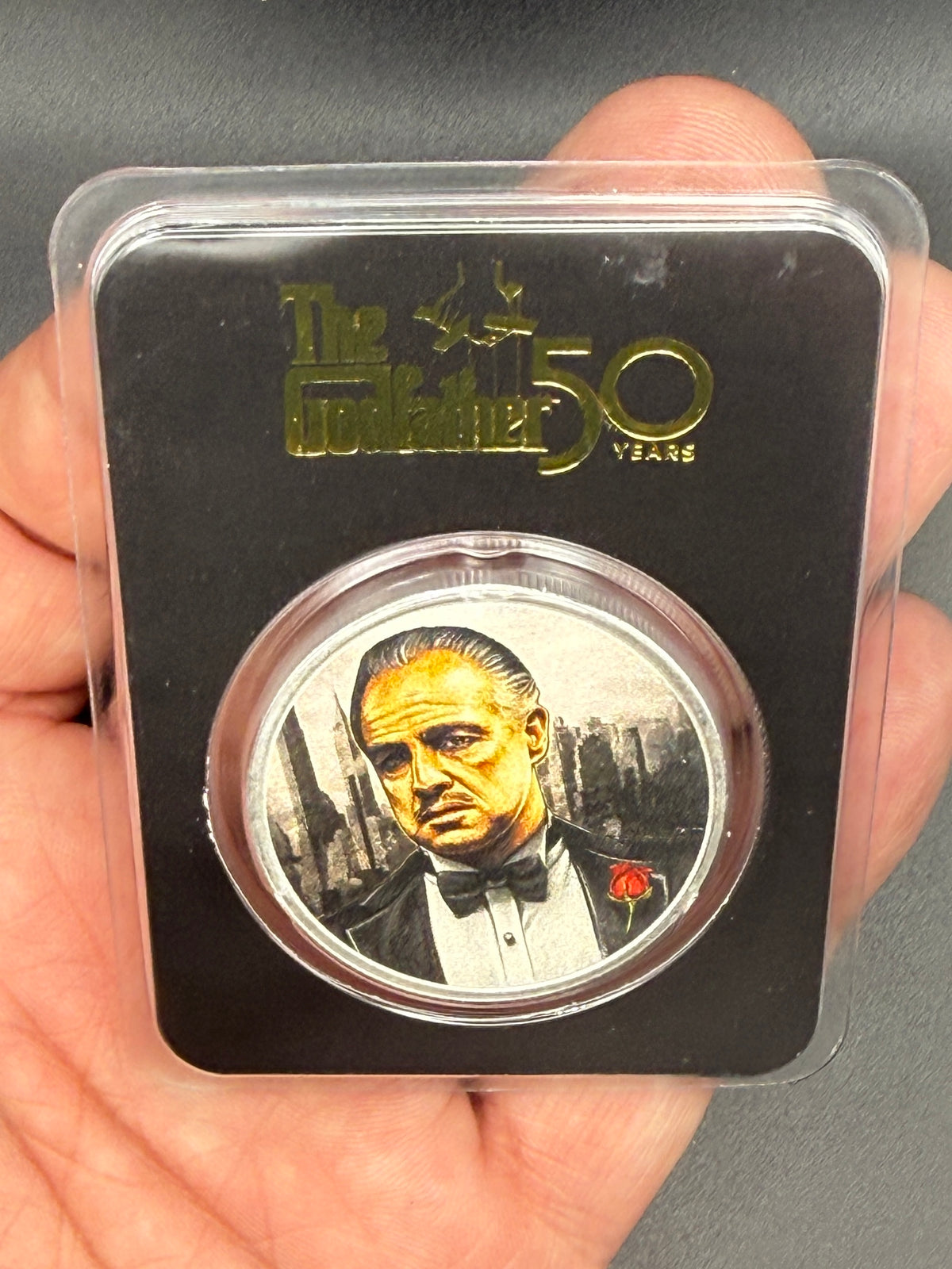 2022 Niue Godfather 50 Years 1 oz .999 Silver Colorized Coin in TEP Card