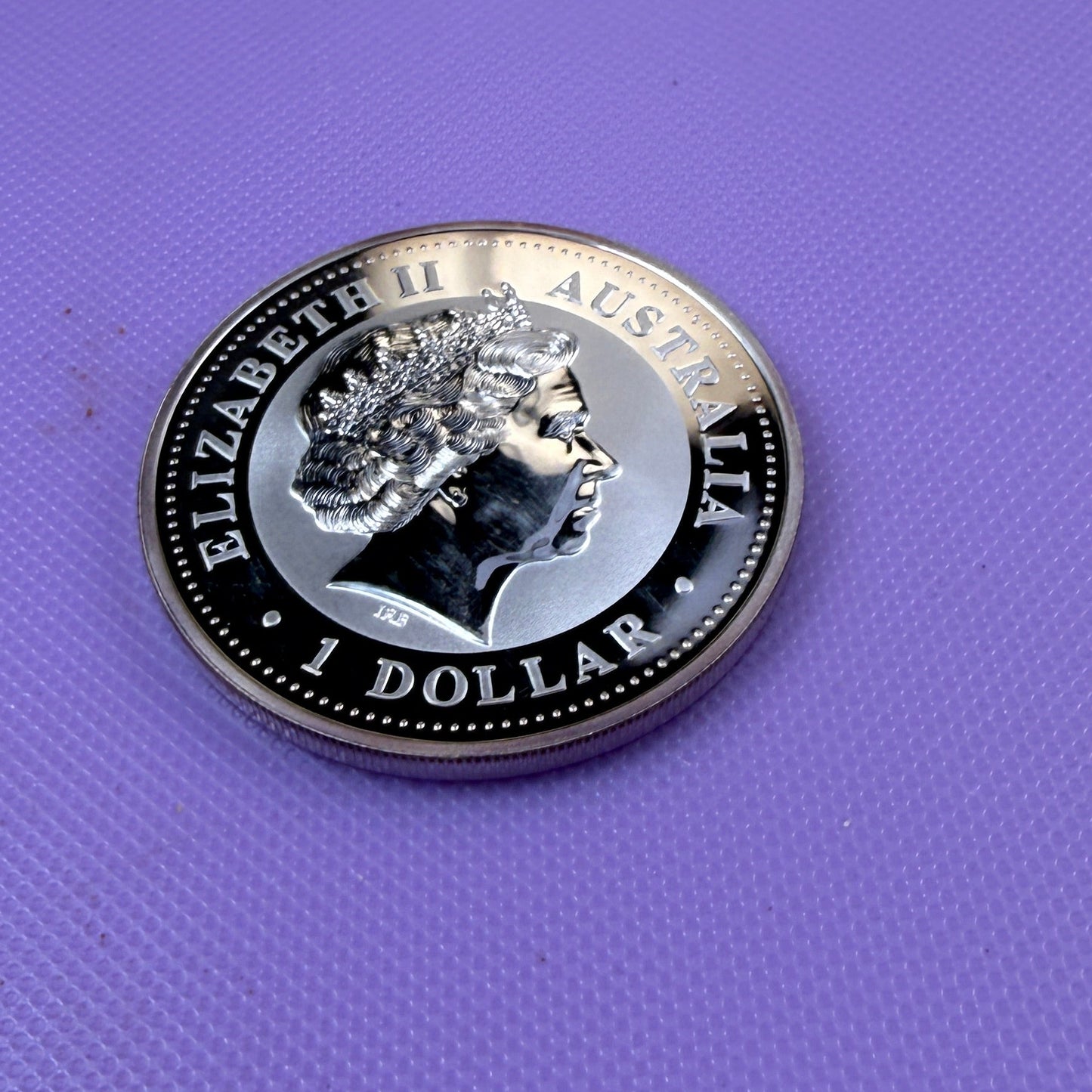 1999 Australia Kookaburra 1 oz Silver Connecticut Privy BU