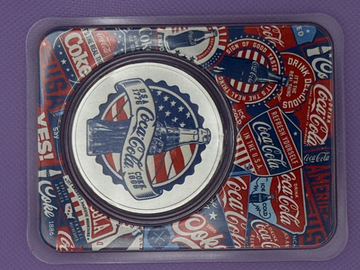 2026 PAMP Coca-Cola Americana 140th Anniversary 1 oz .999 Silver Round #1062