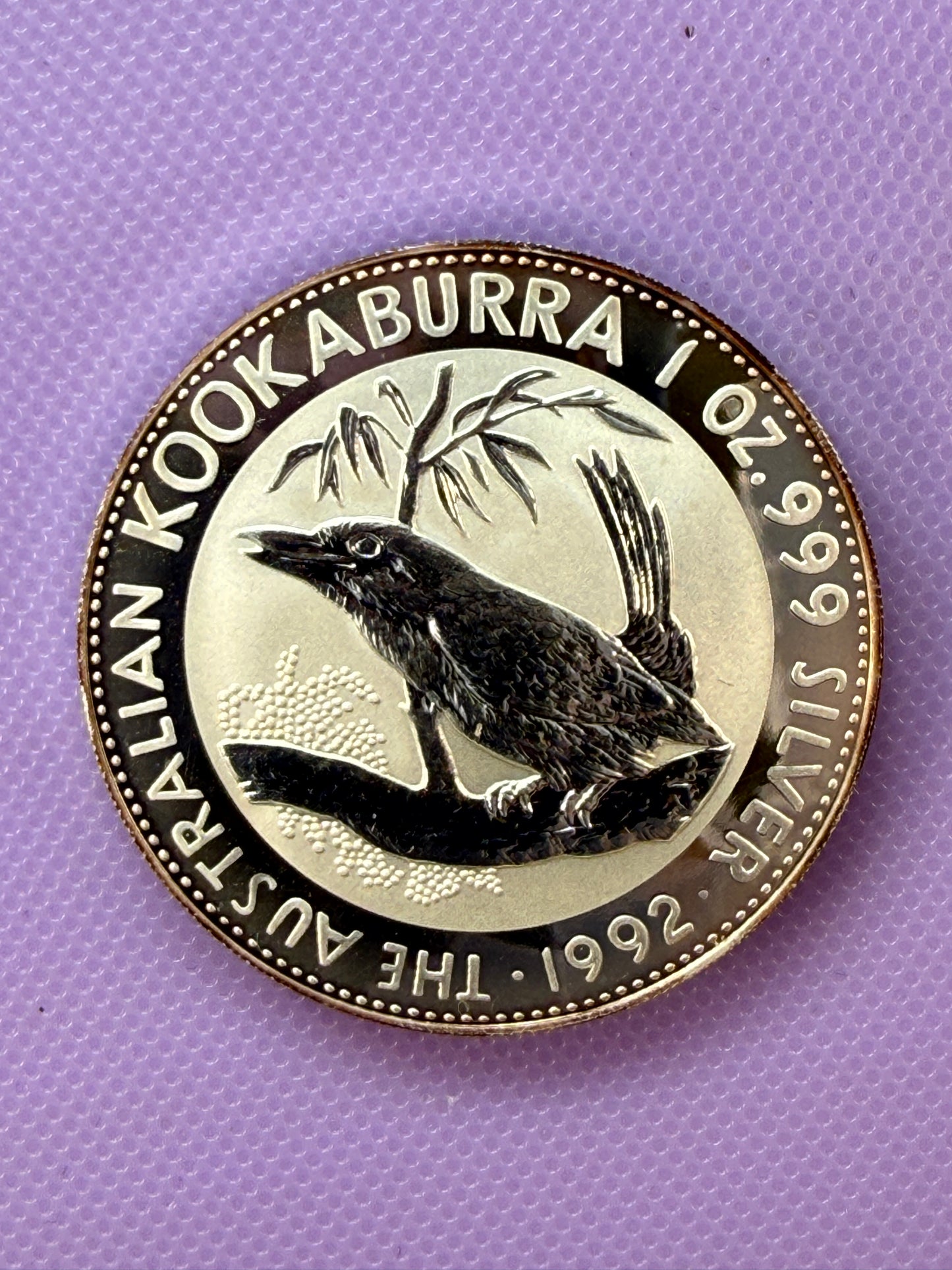 1992 Australia Kookaburra 1 oz Silver Coin .999 Fine Silver Coin