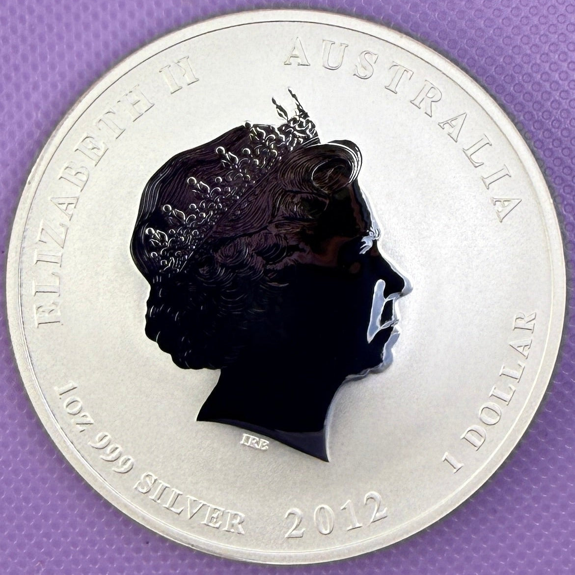 2012 Australia Year of the Dragon 1 oz Silver Colorized Coin Perth Mint Lunar Series II