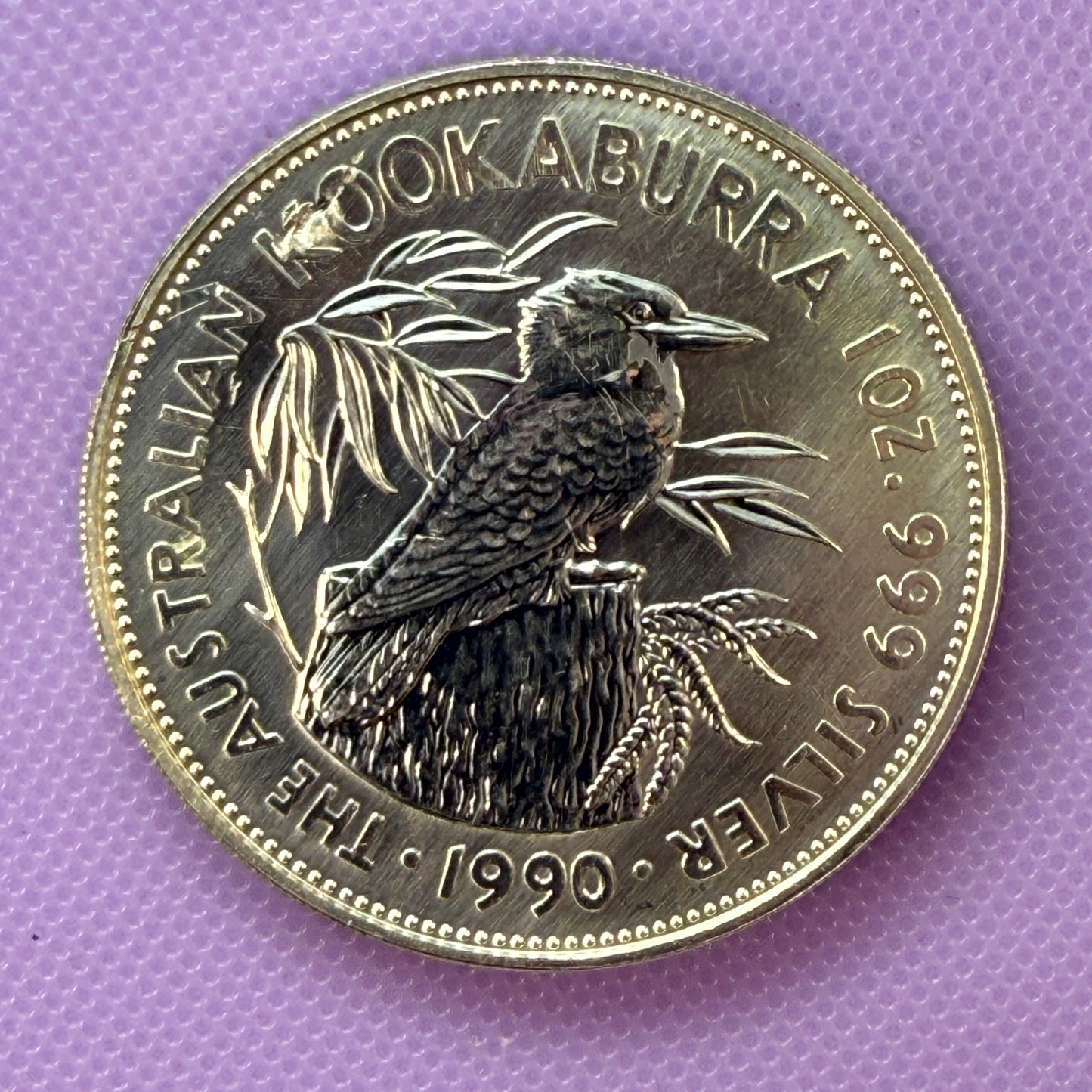 1990 Australia Kookaburra 1 oz Silver Coin .999 Fine BU