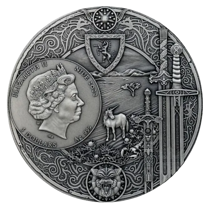 Moneda envejecida de The Witcher Tiempo de Desprecio con caja y certificado de autenticidad