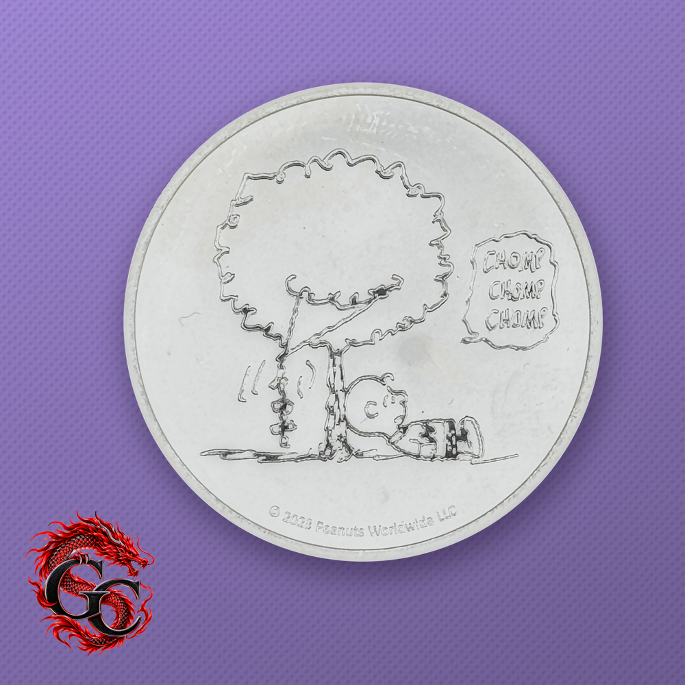 Peanuts Charlie Brown Kite-Eating Tree "Chomp" 1 oz .999 Silver Round
