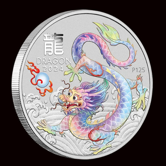 2024 Australia 1 oz Silver Colorized Coin Perth Mint in Capsule