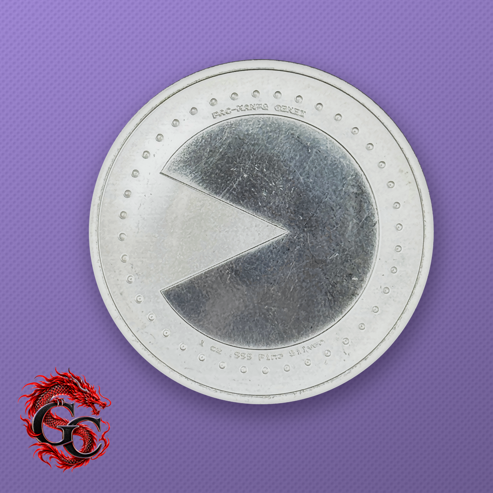 Pac-Man Pie Cutout and Character 1 oz .999 Silver Round – Gehring's ...
