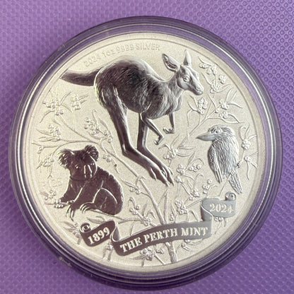 2024 Perth Mint 125th Anniversary 1 oz Silver Coin BU
