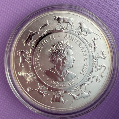 2021 Año del BUEY, Plata - 1 oz