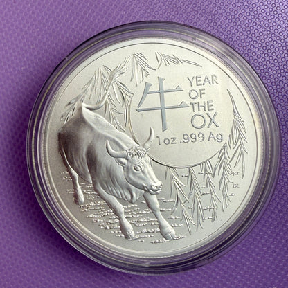 2021 Año del BUEY, Plata - 1 oz