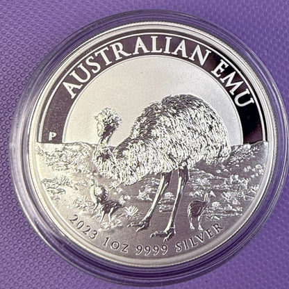 2023 Australian Emu 1 oz .9999 Silver Coin – Perth Mint – 30,000 Mintage