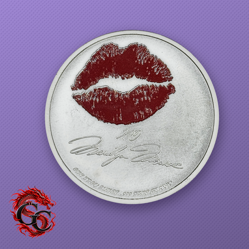 Marilyn Monroe 1 oz .999 Silver Colorized Round