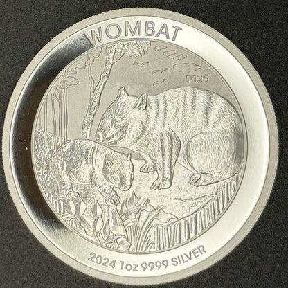 2024-P Australia Wombat $1 1 oz .9999 Silver BU
