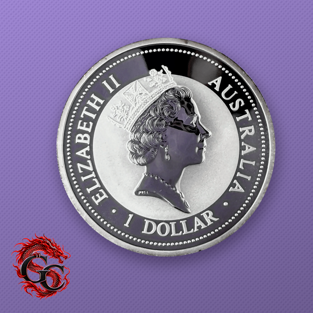 1995-P Australia Kookaburra $1 1 oz .999 Silver Coin BU Toner