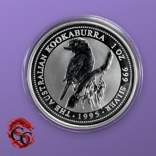 1995 Australia Kookaburra Moneda de Plata de 1 oz .999 Plata Fina Moneda BU