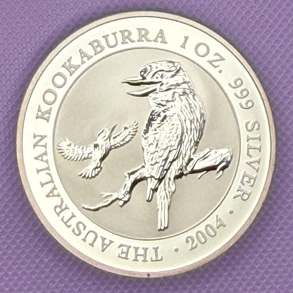 2004-P Australia Kookaburra $1 1 oz .999 Silver Coin BU