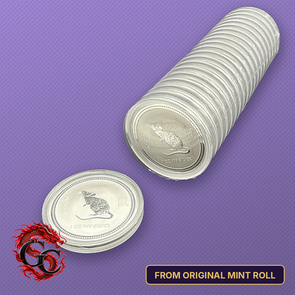 2008-P Lunar Series II Mouse 1 oz silver - from original mint roll