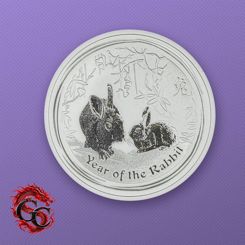 2011 Lunar Series II Year of the Rabbit 1/2 oz Silver - Reverse