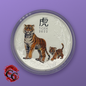 2022-P Lunar Series III Year of the Tiger 2 oz .9999 Silver Colorized BU