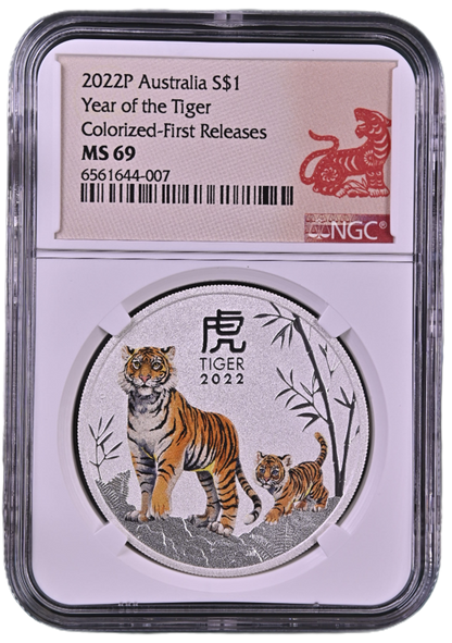 2022-P Australia Lunar Series III Year of the Tiger $1 1 oz Silver Coin BU
