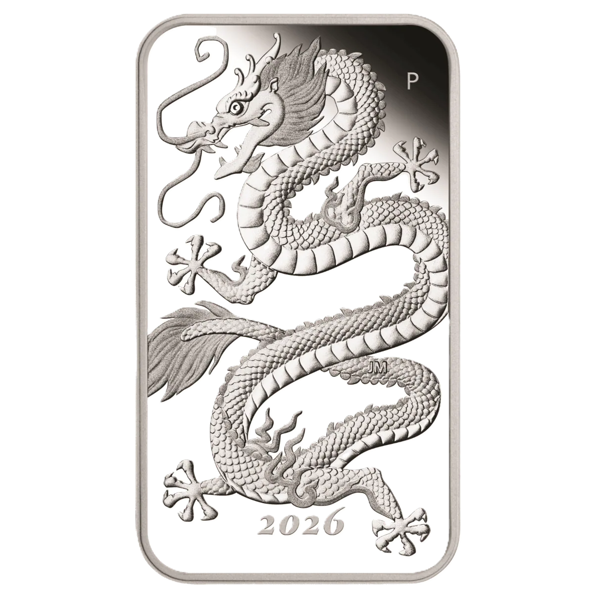 2026-P Australia Dragon $1 1 oz .9999 Silver Proof Rectangular Box & COA