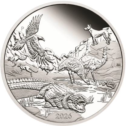 2026-P Wonders of Australia Outback $1 1 oz .9999 Silver Proof with Box & COA