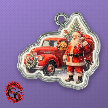 2026 Solomon Islands Santa & Red Truck 1 oz Silver Colorized Coin