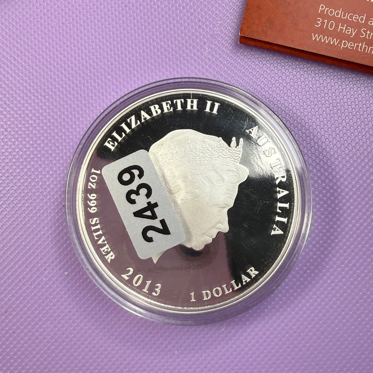 2013 Perth Mint Year of the Snake 1 oz Silver Colorized Proof – Box & COA