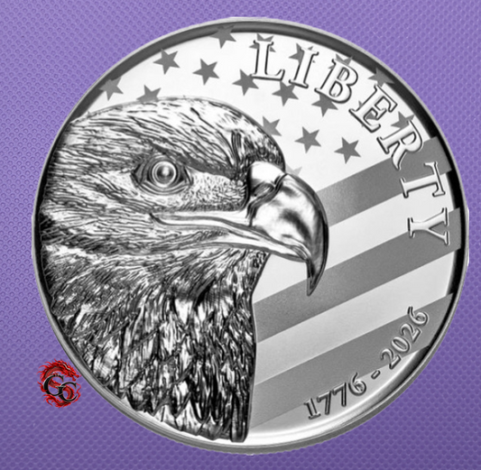 2026 Sunshine Mint America 250 Eagle 1 oz .999 Fine Silver Round