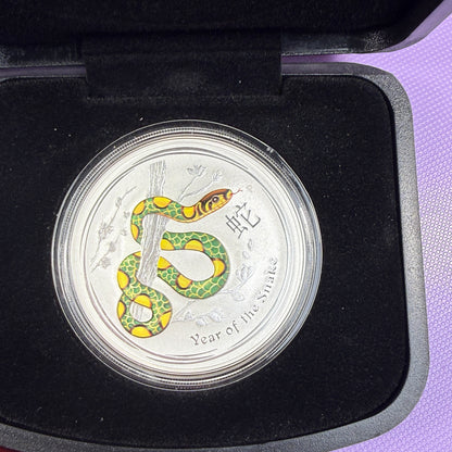 2013 Serpiente - Coloreada 1 oz con caja y COA