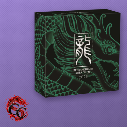 2026-P Australia Dragon $1 1 oz .9999 Silver Proof Rectangular Box & COA