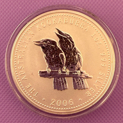 2006 Australia Kookaburra 1 oz Moneda Plata .999 Fina BU
