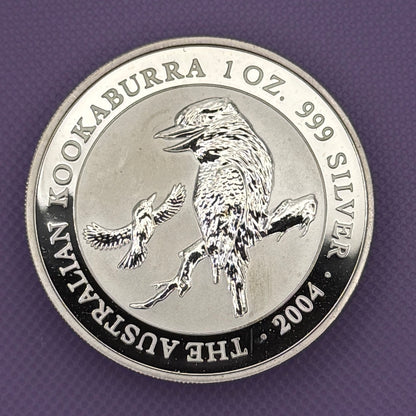 2004 Australia Kookaburra Moneda de Plata de 1 oz .999 Fina BU
