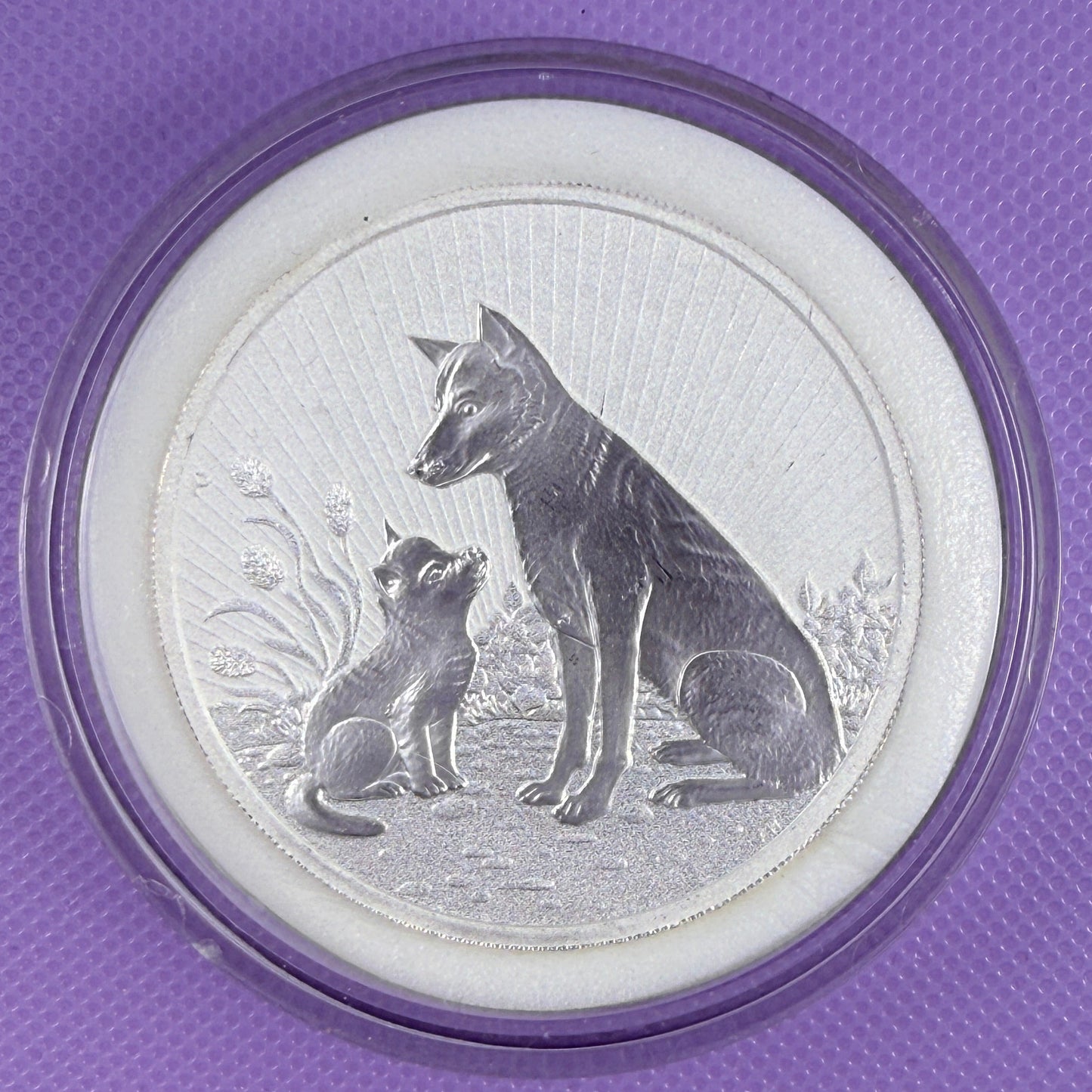 2022 Australia Mother & Baby Dingo 2 oz Silver BU