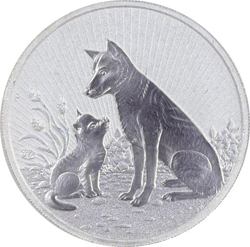 2022 Australia Mother & Baby Dingo 2 oz Silver BU
