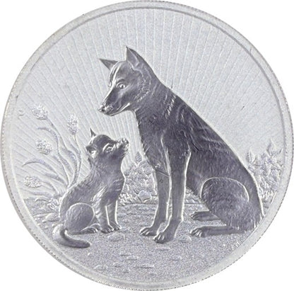 2022 Australia Mother & Baby Dingo 2 oz Silver BU