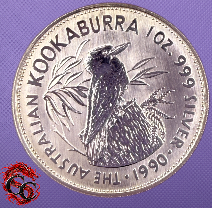 Moneda de plata Kookaburra de 1 oz de 2004 de Australia, plata fina .999
