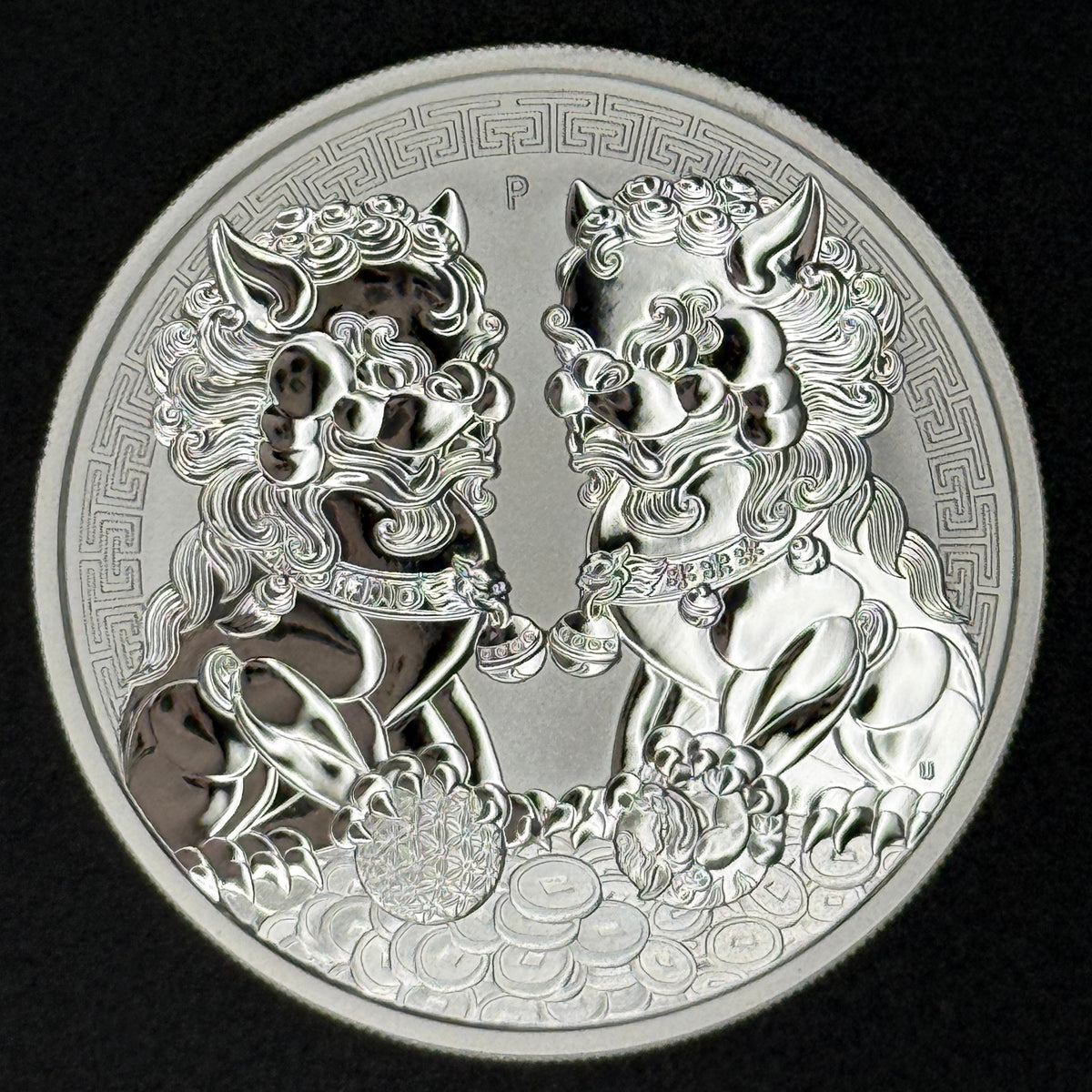 2020 Australia Double Pixiu Guardian Lions 1 oz Silver Coin – Perth Mint BU