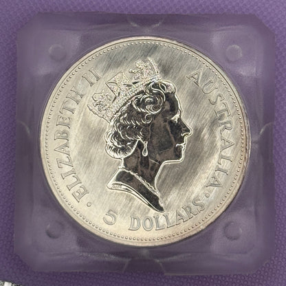 Moneda de plata Kookaburra de 1 oz de 2004 de Australia, plata fina .999