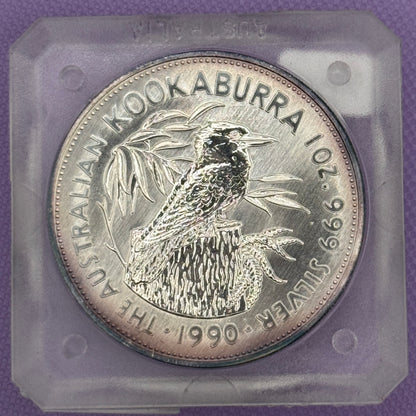 Moneda de plata Kookaburra de 1 oz de 2004 de Australia, plata fina .999