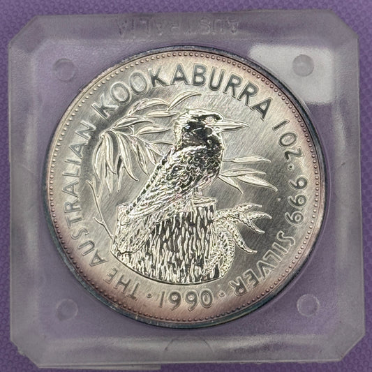 1990-P Australia Kookaburra $5 1 oz .999 Silver Coin First Year of Issue BU