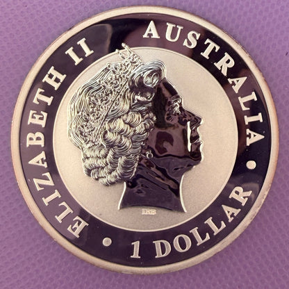 Moneda de plata Kookaburra de 1 oz de 2004 de Australia, plata fina .999