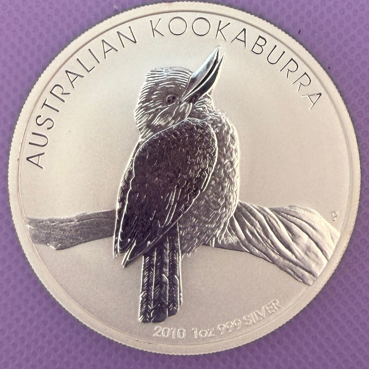 Moneda de plata Kookaburra de 1 oz de 2004 de Australia, plata fina .999