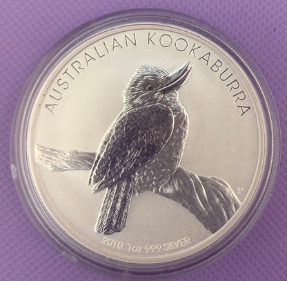 Moneda de plata Kookaburra de 1 oz de 2004 de Australia, plata fina .999