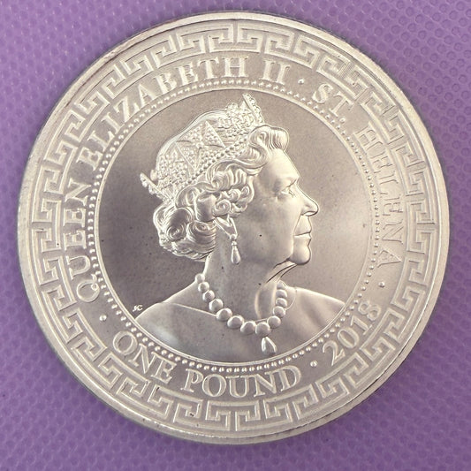 2018 St. Helena British Trade Dollar 1 oz .999 Silver Coin in Capsule