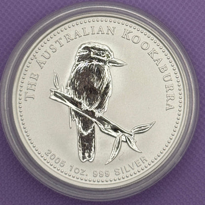 2005 Australia Kookaburra 1 oz .999 Silver Coin BU