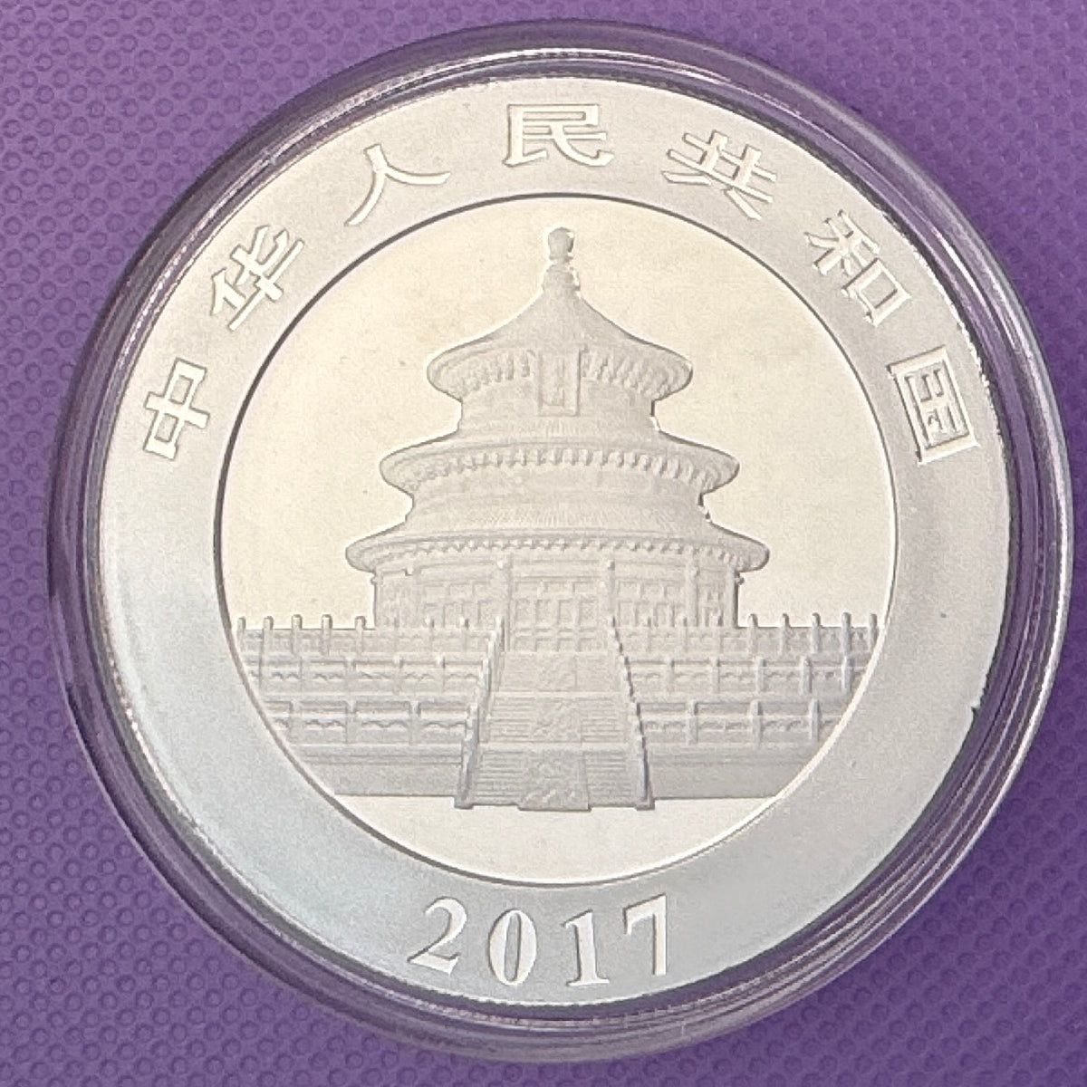 2017 China Silver Panda 30g .999 Fine Silver 10 Yuan Coin in Capsule