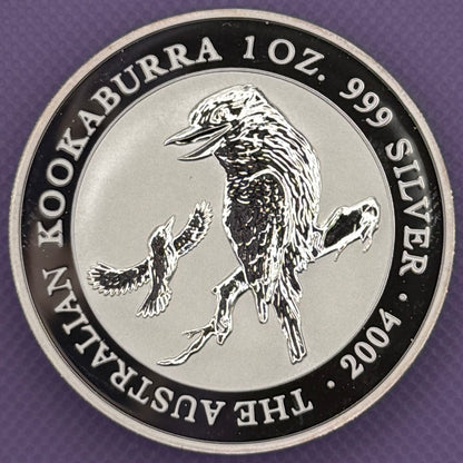 2004 Australia Kookaburra Moneda de Plata de 1 oz .999 Fina BU